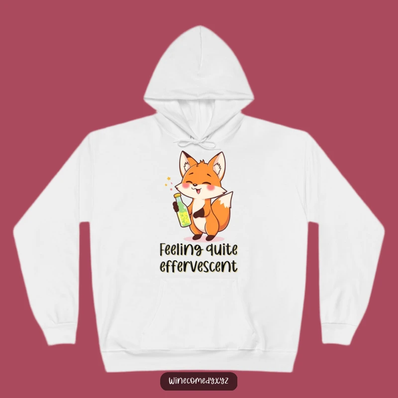 Cozy Funny Fox Sparkle Hoodie - Cheerful Comfort Gift